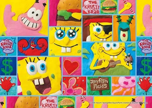 애플원(APPLEONE) 지그소 퍼즐 108-094 스폰지밥 SPONGEBOB TILE ART (타일 아트) 108피스 (일본산)